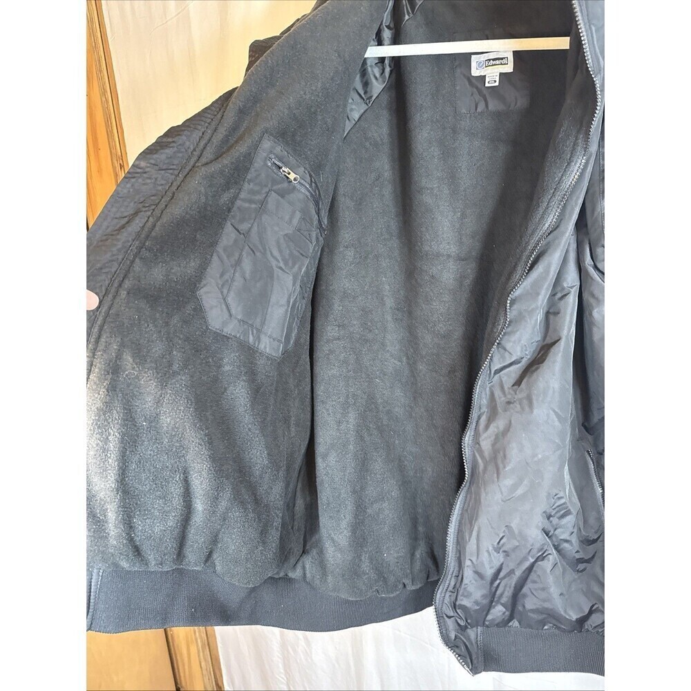 Edwards Jacket Men's 2XL Black Water Resistant Fleece Lined Preowned - Picture 10 of 16